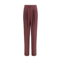 Saint Laurent Purple Silk Dress Pants