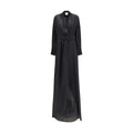 Women’s Silk Maxi Dress – Sa Su Phi Criss Cross Polka Dot Wrap Dress SS26