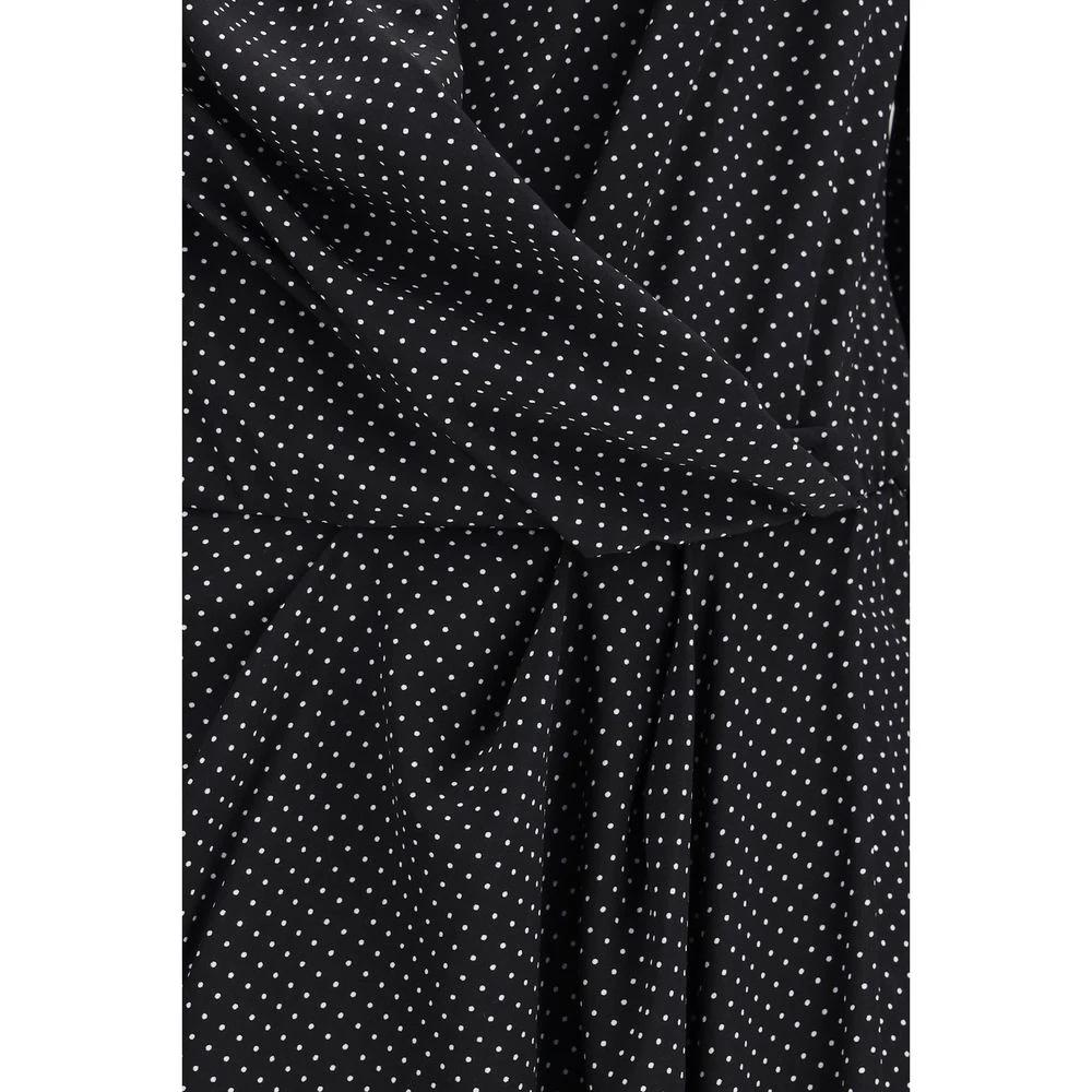 Women’s Silk Maxi Dress – Sa Su Phi Criss Cross Polka Dot Wrap Dress SS26