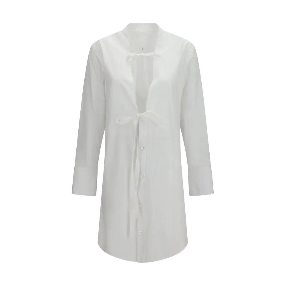 Maison Margiela Robe décontractée en coton blanc