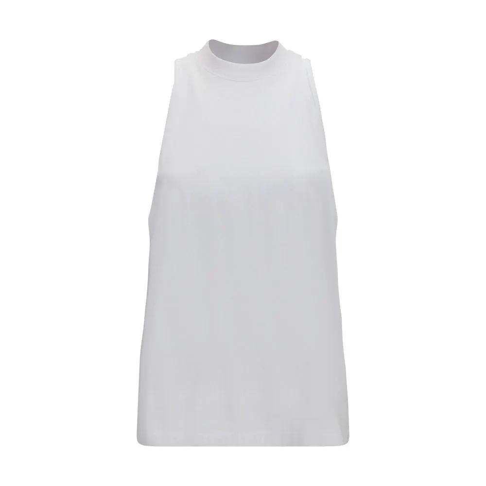 Darkpark White Cotton Tank Tops