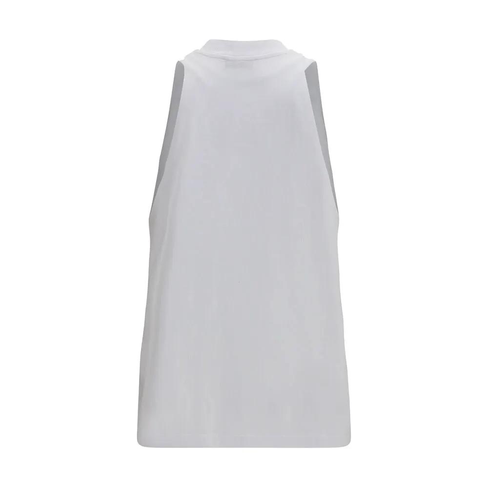 Darkpark White Cotton Tank Tops