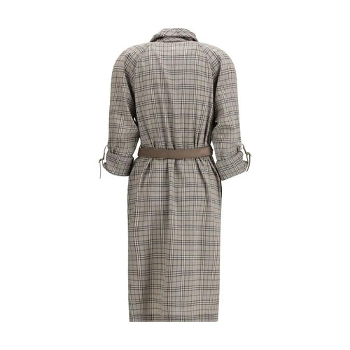 Robe décontractée en laine grise Burberry