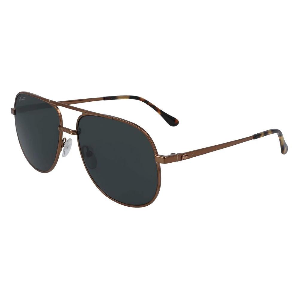 Lunettes de soleil Lacoste en métal marron
