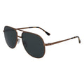 Lunettes de soleil Lacoste en métal marron