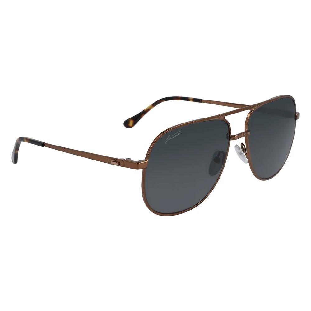 Lunettes de soleil Lacoste en métal marron