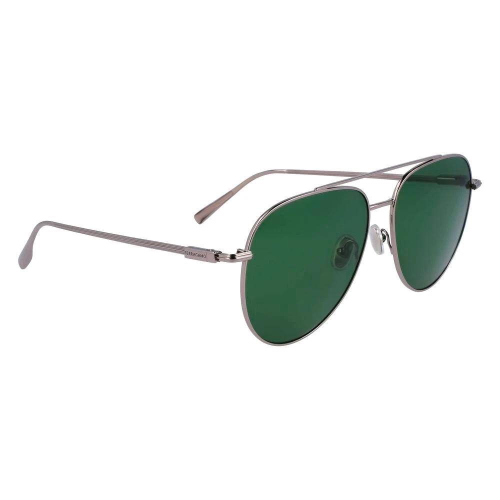 Ferragamo Gray Metal Sunglasses
