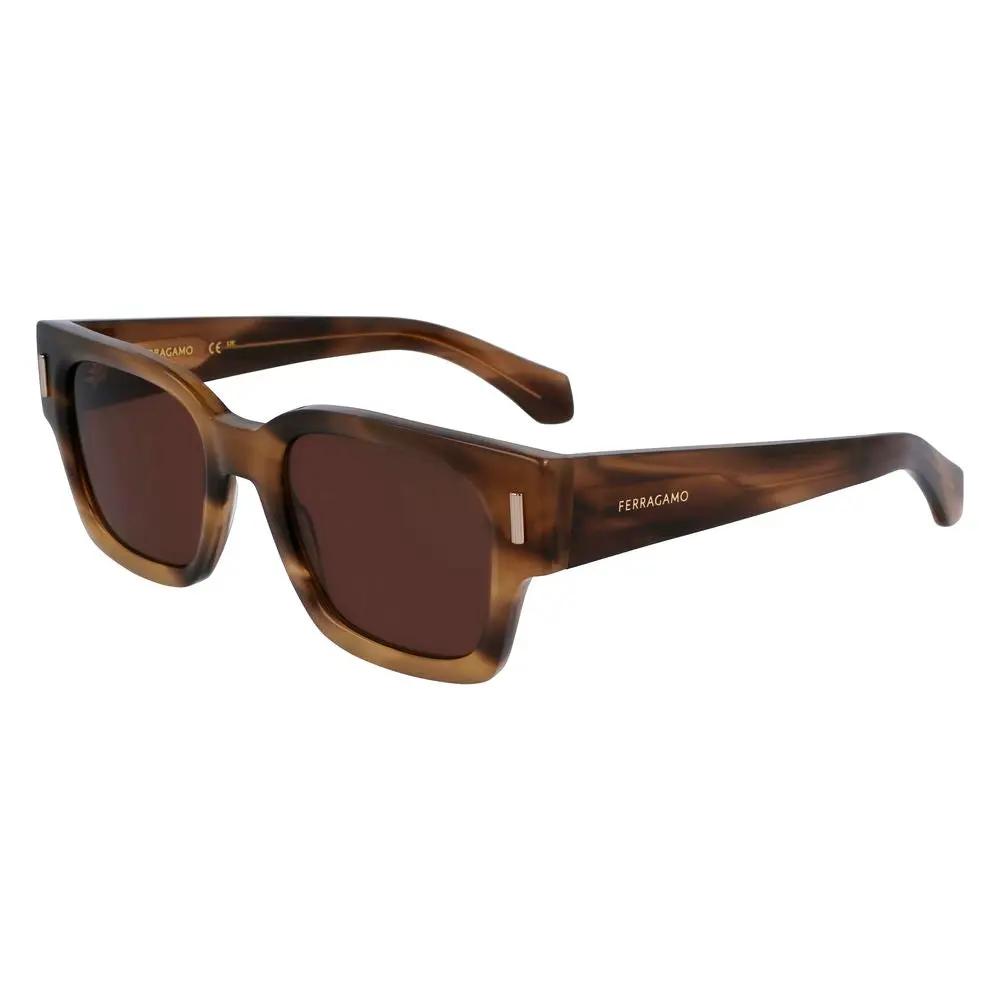 Lunettes de soleil Ferragamo en acétate marron
