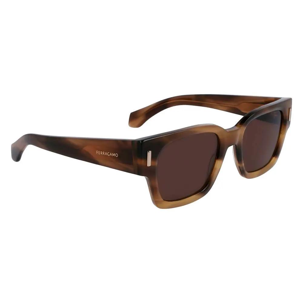 Lunettes de soleil Ferragamo en acétate marron