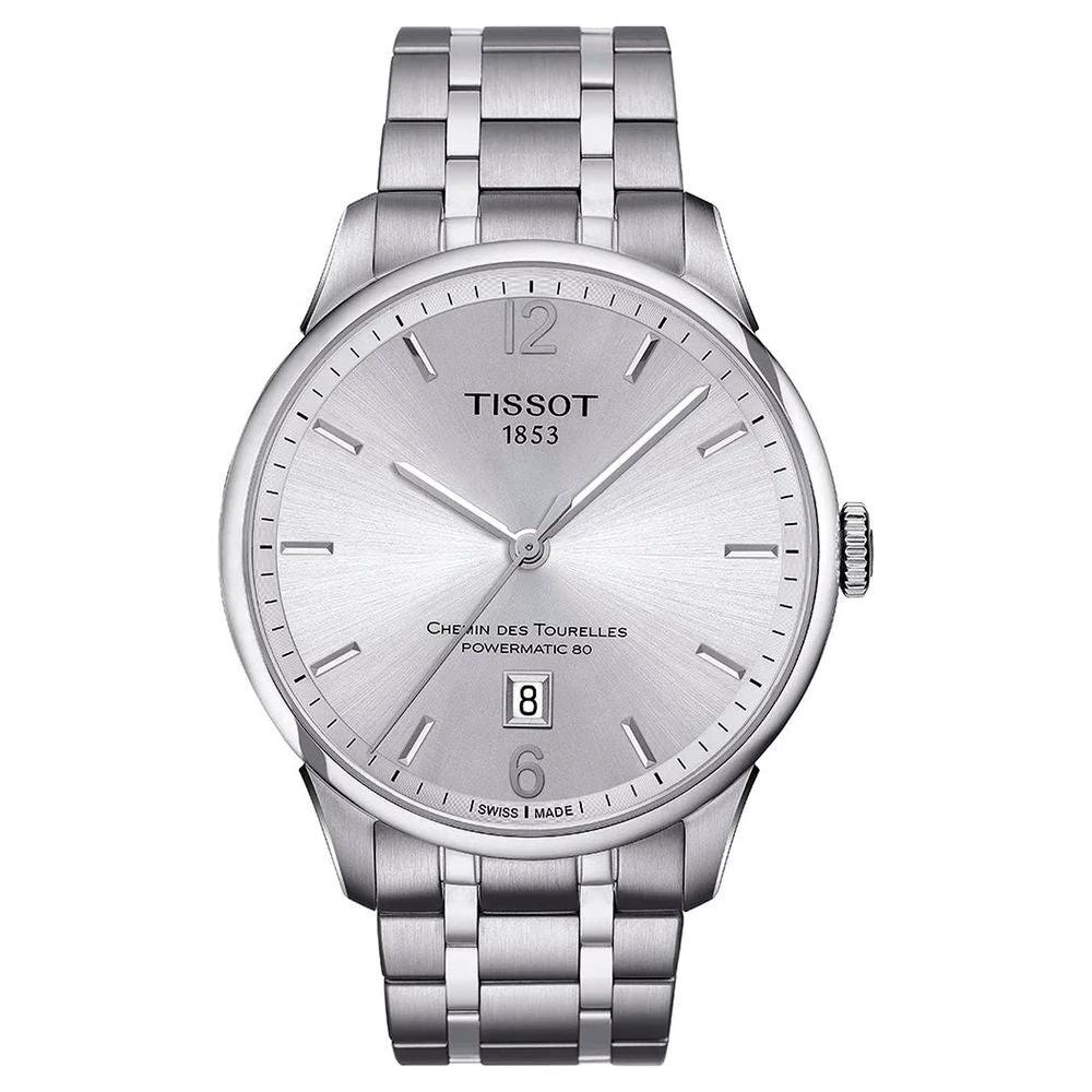 Montre habillée Tissot en acier inoxydable gris