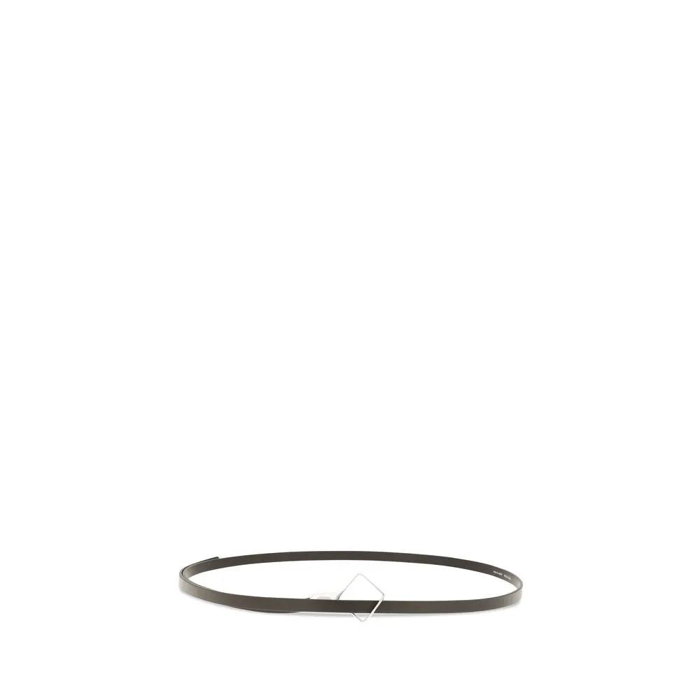 The Row Brown Calf Leather Bos Taurus Thin Belt
