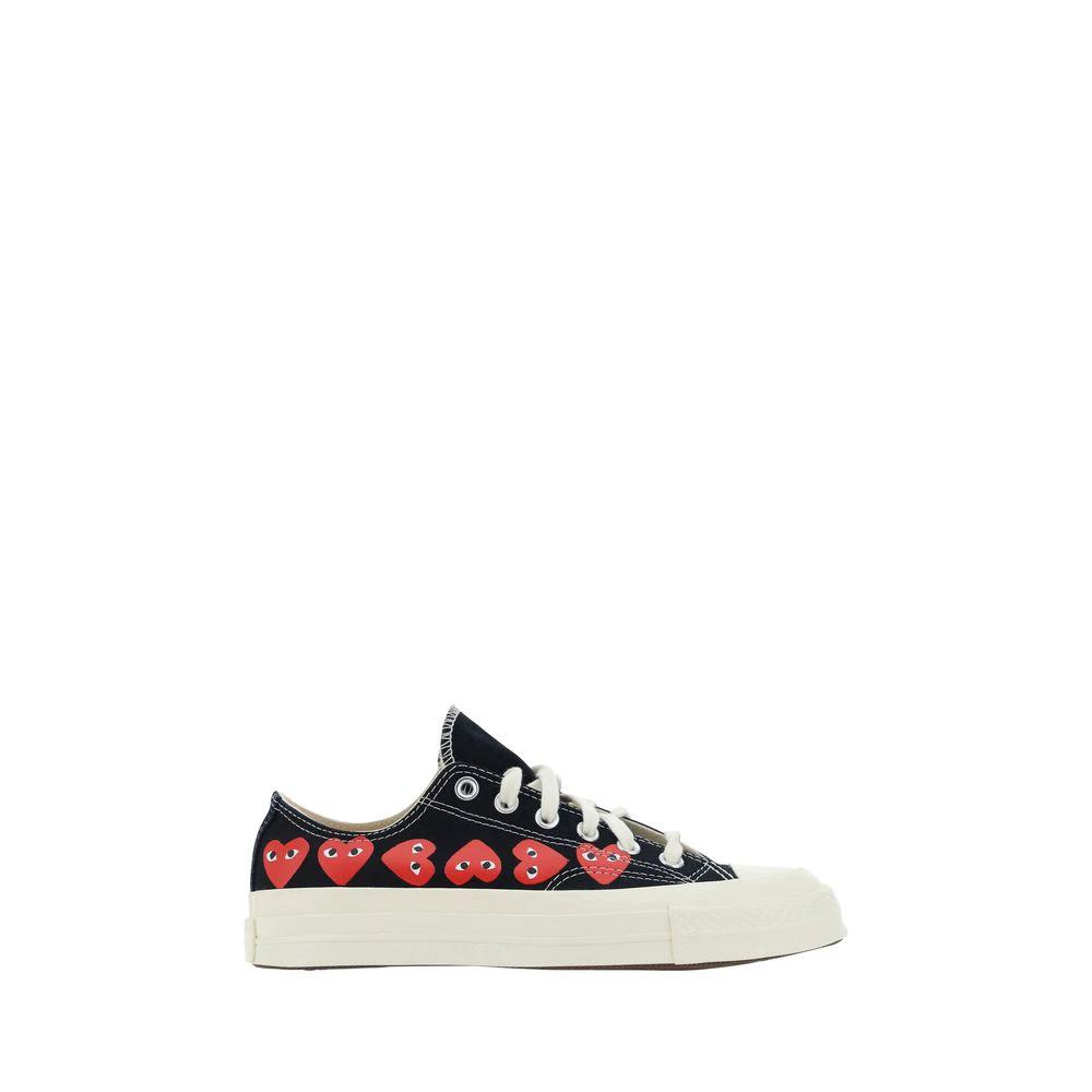 Comme Des Garçons Play x Converse Black Canvas Low Top Sneakers