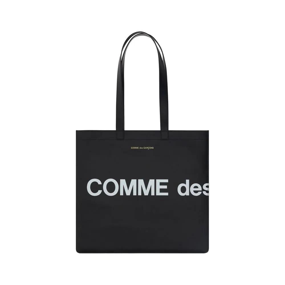 Sac porté épaule Comme Des Garçons en cuir de veau noir Bos Taurus