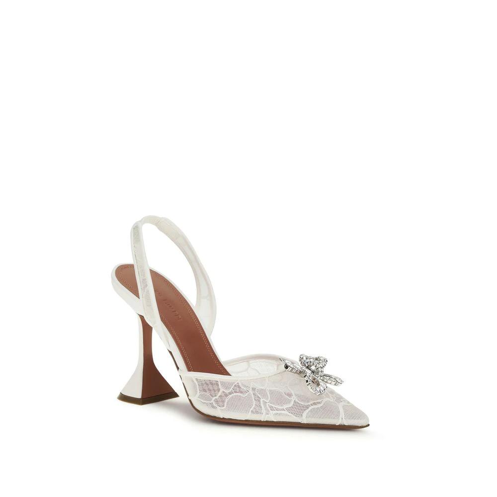 Escarpins Amina Muaddi blancs à talon haut