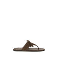 Prada Brown Calf Leather Bos Taurus Sandals