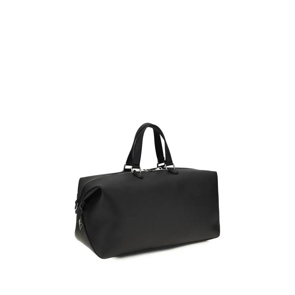 Fendi Black Calf Leather Bos Taurus Luggage And Travel