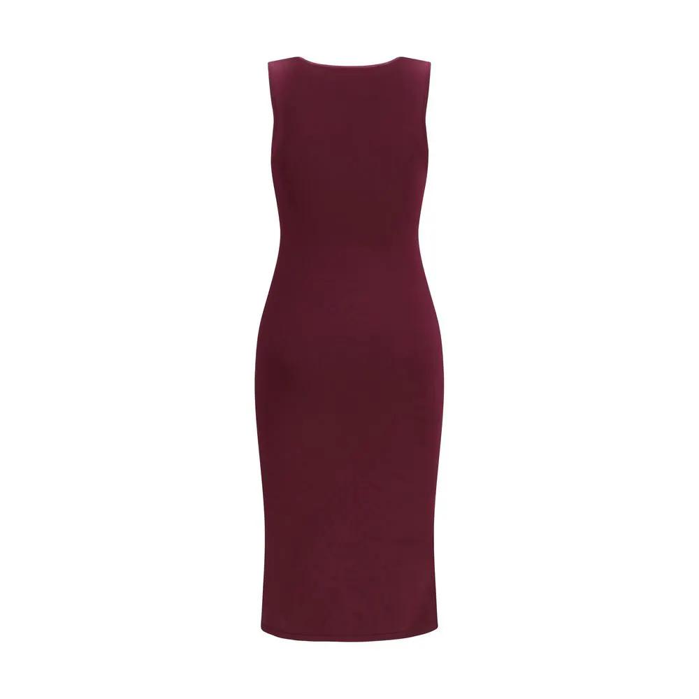 Robe longue en soie pour femme – Robe minimaliste sans manches coupe slim Sa Su Phi SS26