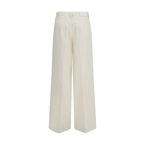 Pantalon décontracté en coton blanc 7FOR