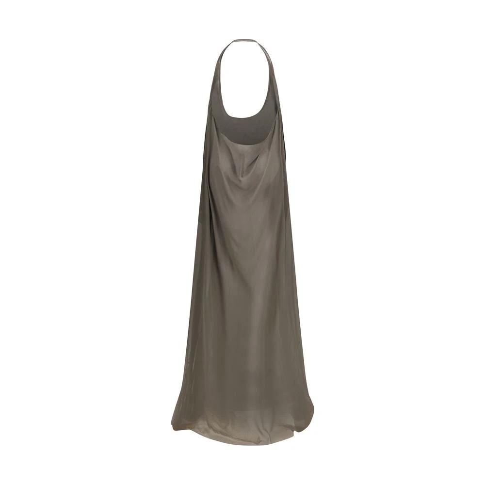 Women’s Silk Georgette Maxi Dress – Rick Owens Haltar Floor-Length Designer Gown SS26