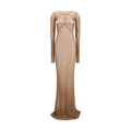 Robe longue transparente en tulle pour femme – Robe de créateur Rick Owens à manches longues SS26