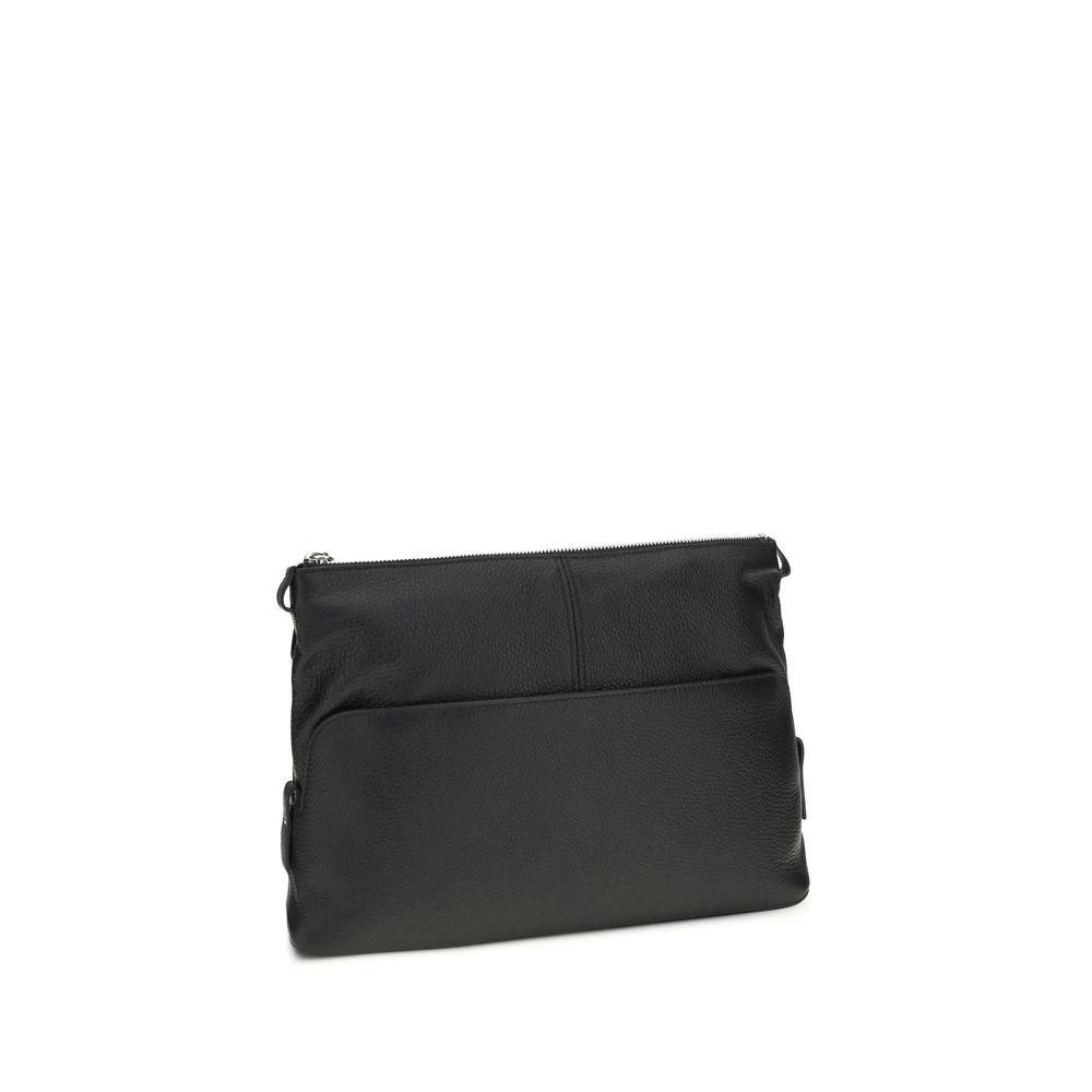 Pochette Bos Taurus en cuir de veau noir Maison Margiela