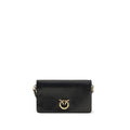 Sac à bandoulière PINKO en cuir de chèvre noir