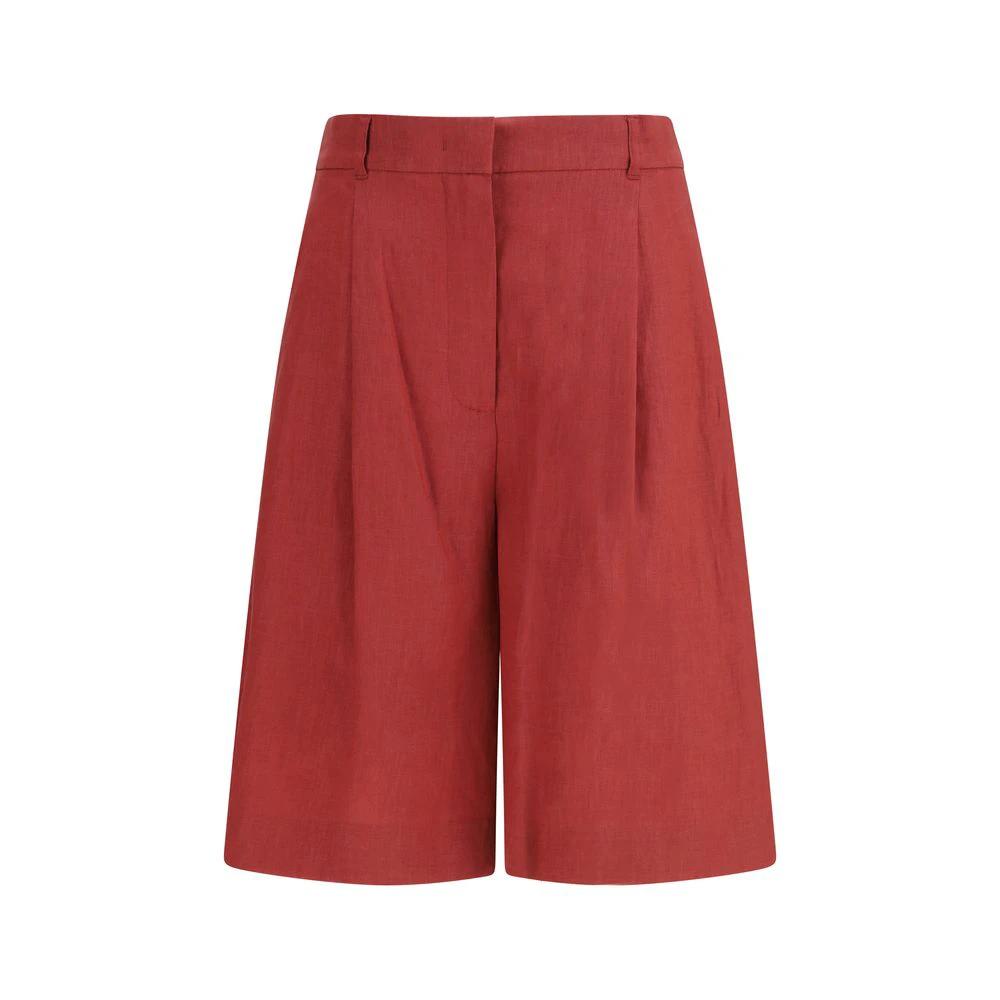 Short Bermuda en lin multicolore Max Mara