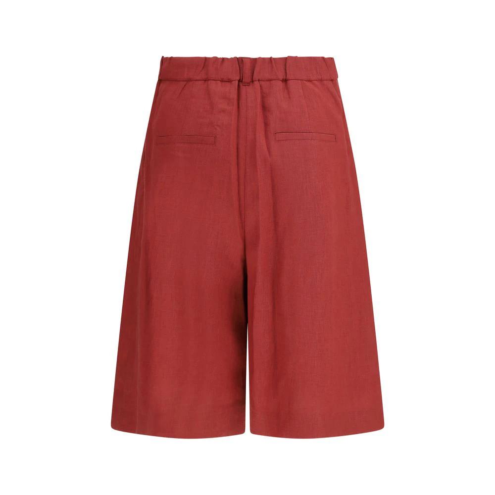 Short Bermuda en lin multicolore Max Mara