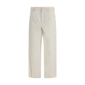 Pantalon décontracté en coton beige 'S Max Mara