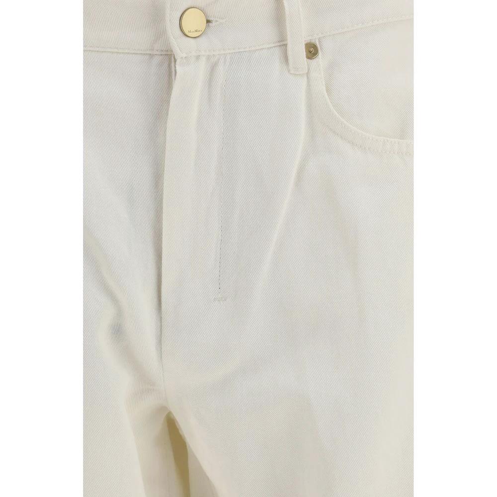 Pantalon décontracté en coton beige 'S Max Mara