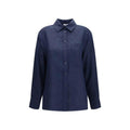 Chemise habillée Lardini en lin bleu
