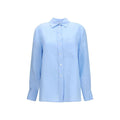 Lardini Blue Linen Dress Shirt