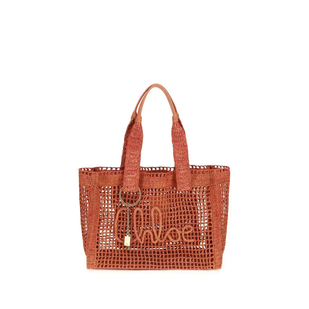 Sac à bandoulière Chloé en raphia multicolore