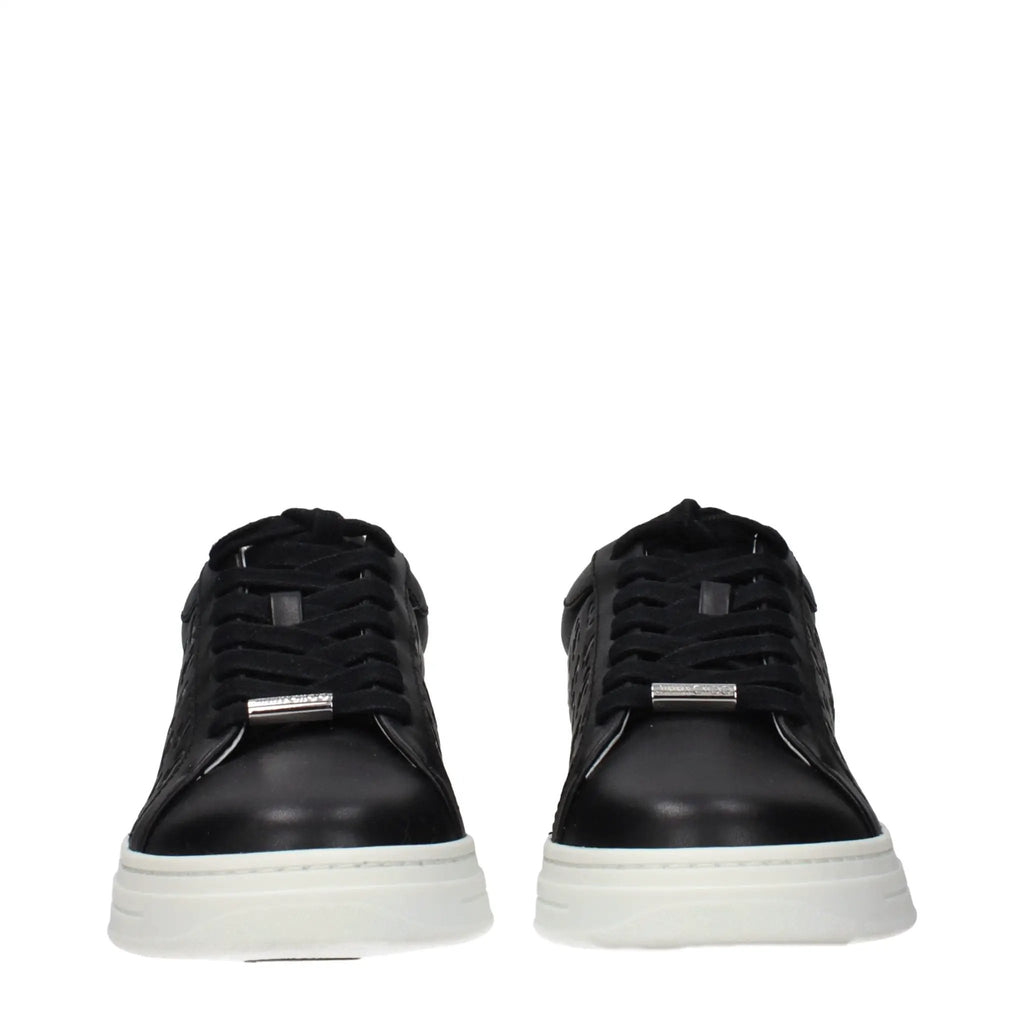 Baskets basses Jimmy Choo Rome Logo en cuir noir pour homme