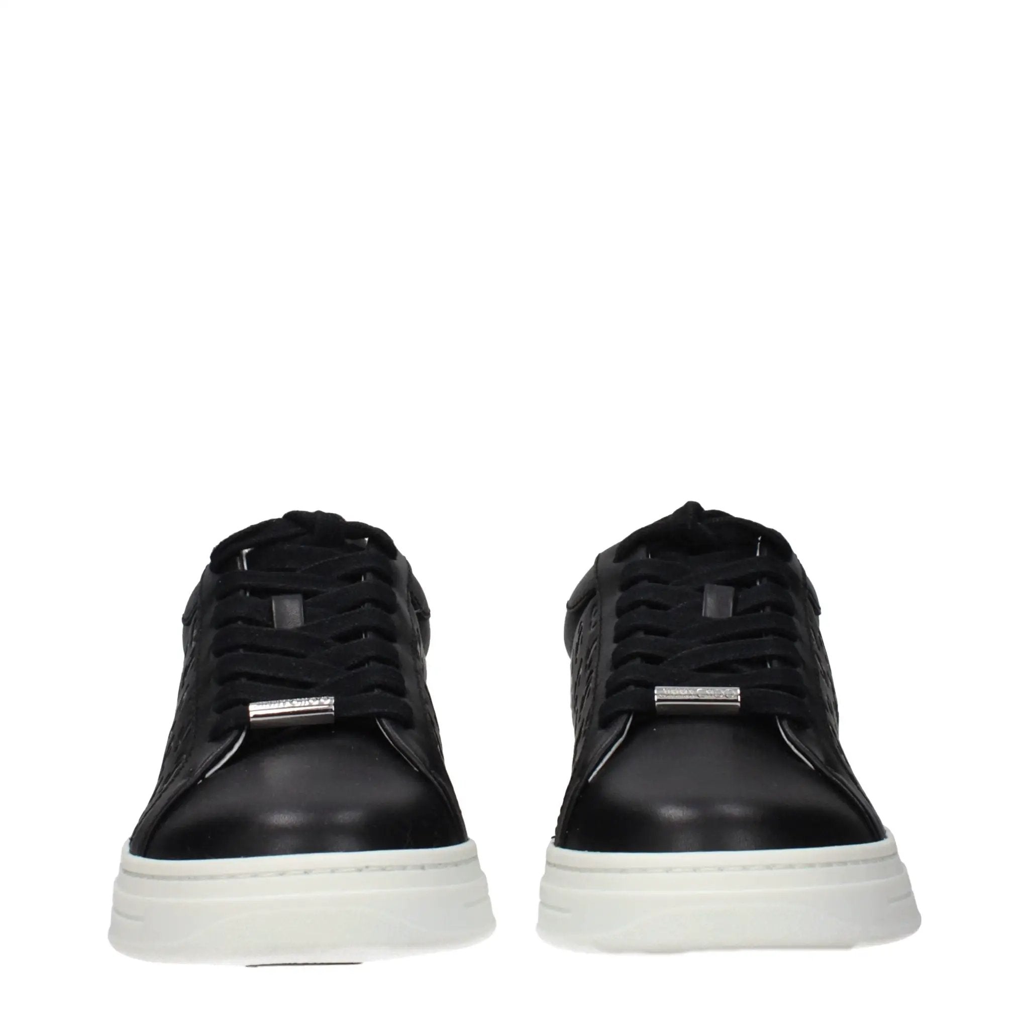 Baskets basses Jimmy Choo Rome Logo en cuir noir pour homme