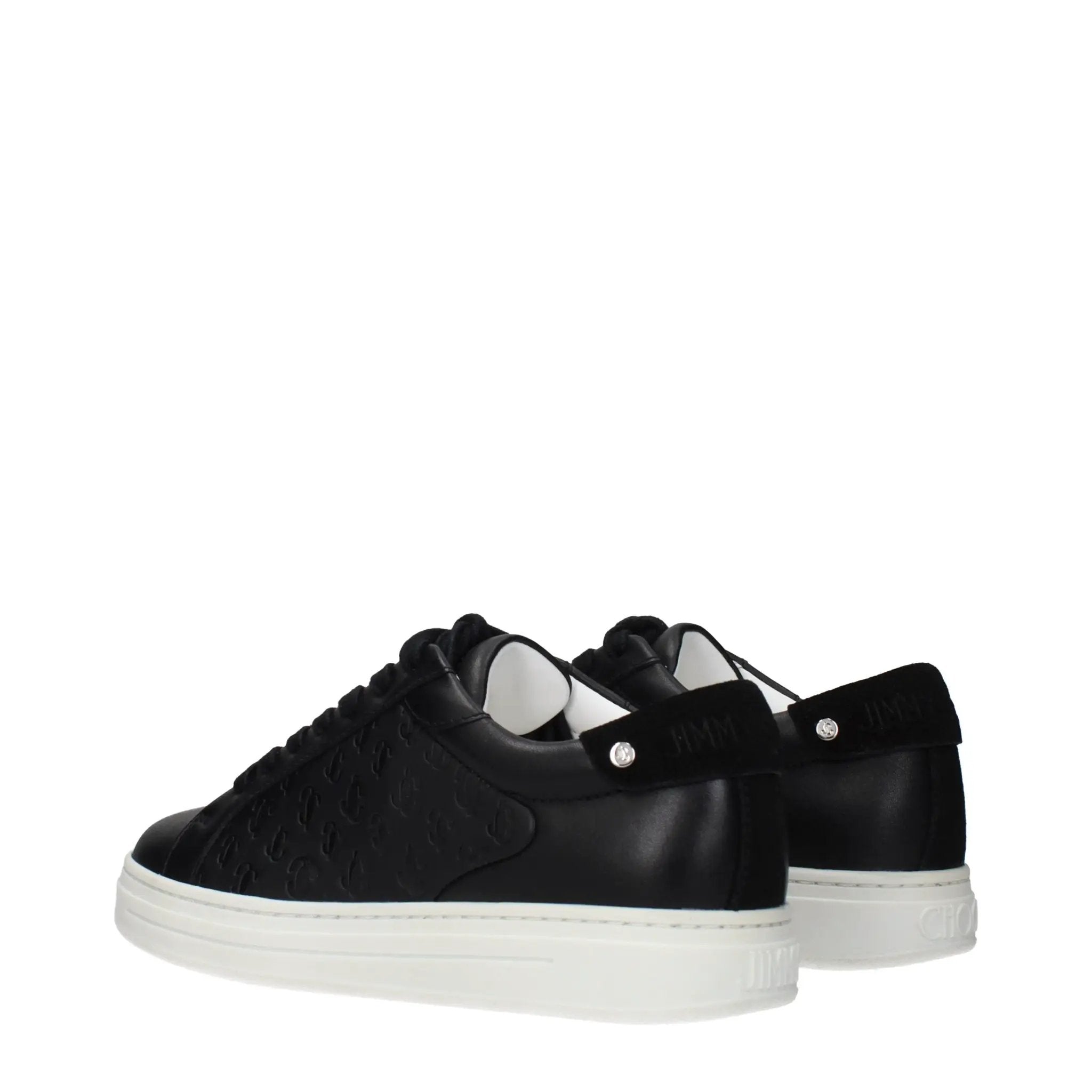 Baskets basses Jimmy Choo Rome Logo en cuir noir pour homme