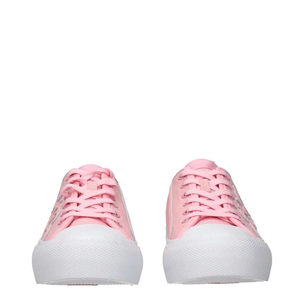 Women’s Pink Low Top Sneakers – Jimmy Choo Fenix Logo Casual Sneakers
