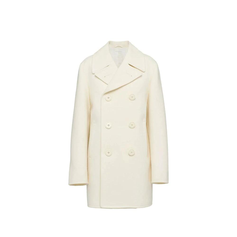 Prada White Wool Coat