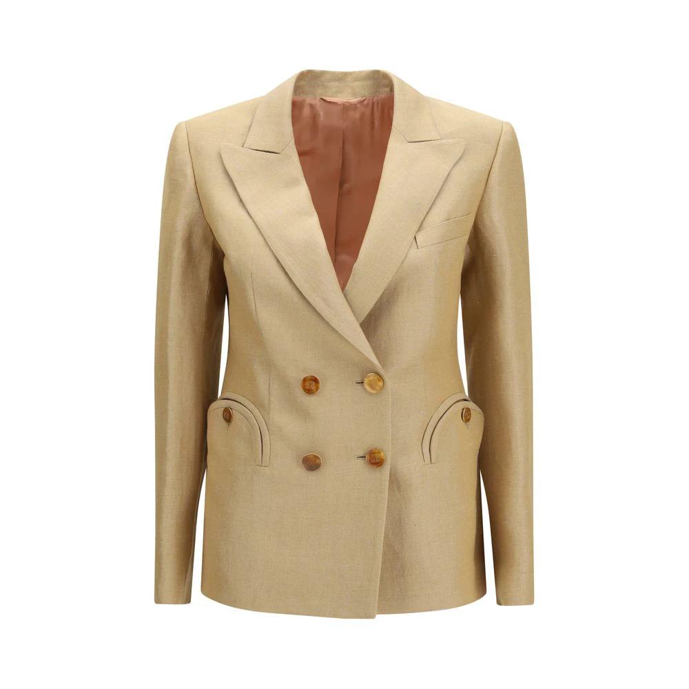 Blazer en lin beige Blazé Milano