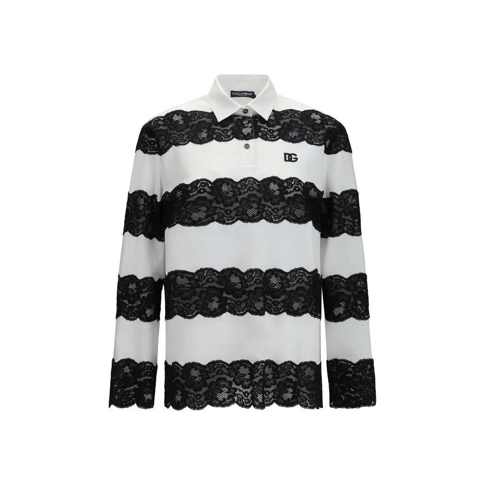 Polo blanc en coton Dolce &amp; Gabbana