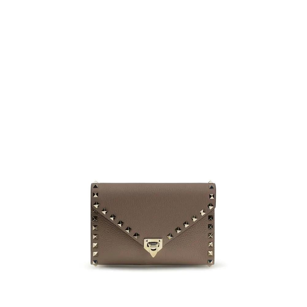 Valentino Garavani Brown Calf Leather Bos Taurus Wallet
