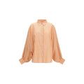 SOSUE Orange Cotton Pattern Shirt