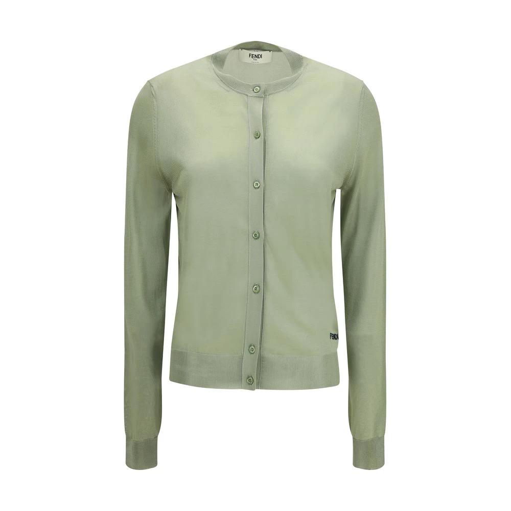 Fendi Bicolor Viscose Cardigan