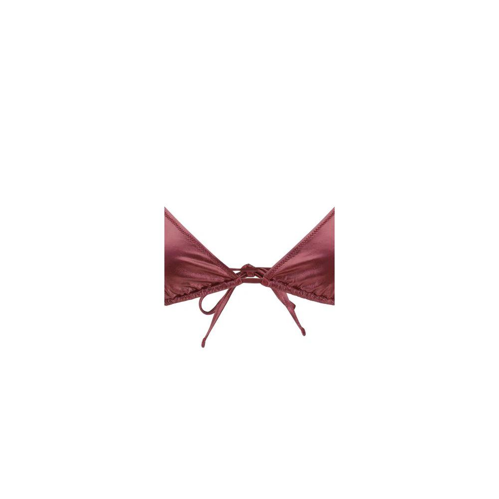 Bikini bordeaux métallisé femme – Kristina Ti triangle glamour SS26