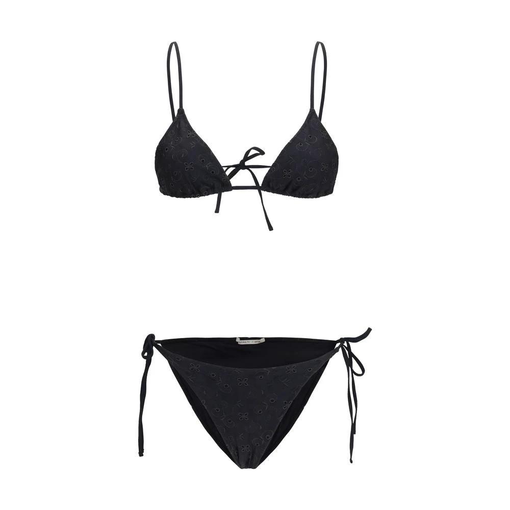 Women’s Black Bikini – Kristina Ti Embroidered Triangle Swimwear SS26