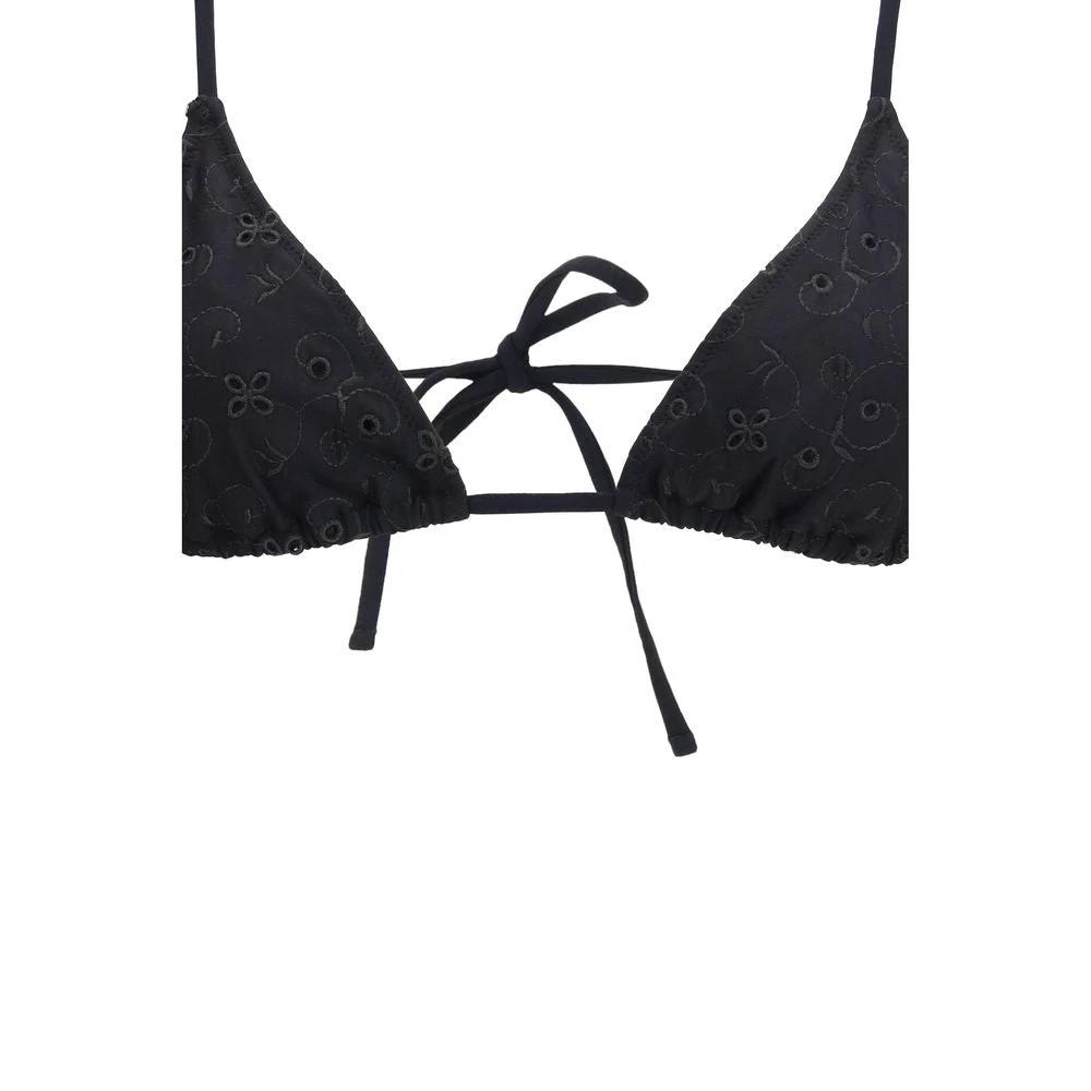 Women’s Black Bikini – Kristina Ti Embroidered Triangle Swimwear SS26