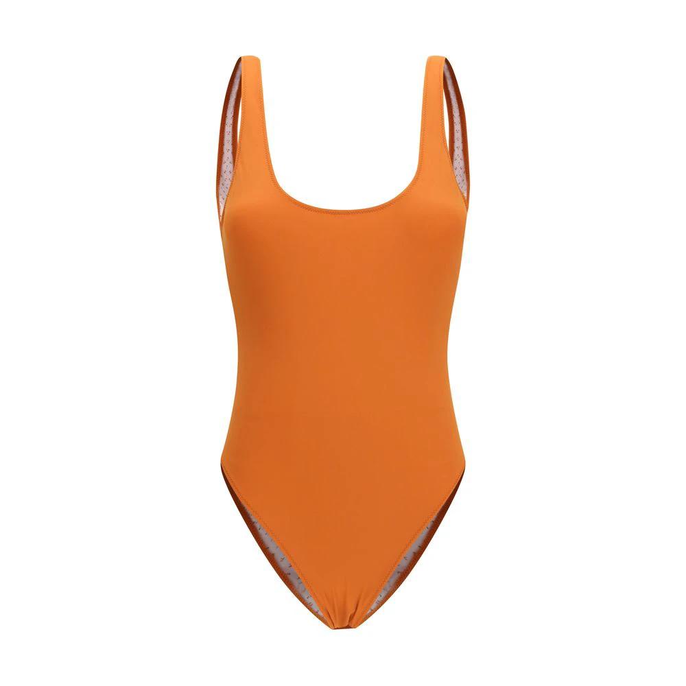 Women’s Orange One-Piece Swimsuit – Kristina Ti Elegant High-Cut Swimwear SS26