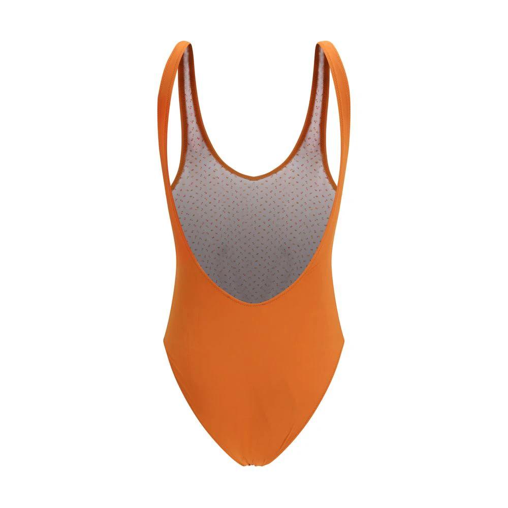 Women’s Orange One-Piece Swimsuit – Kristina Ti Elegant High-Cut Swimwear SS26