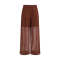 Brunello Cucinelli Brown Cotton Dress Pants