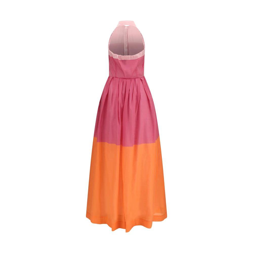 Robe multicolore coton soie femme – Sara Roka Eglelong cérémonie SS26